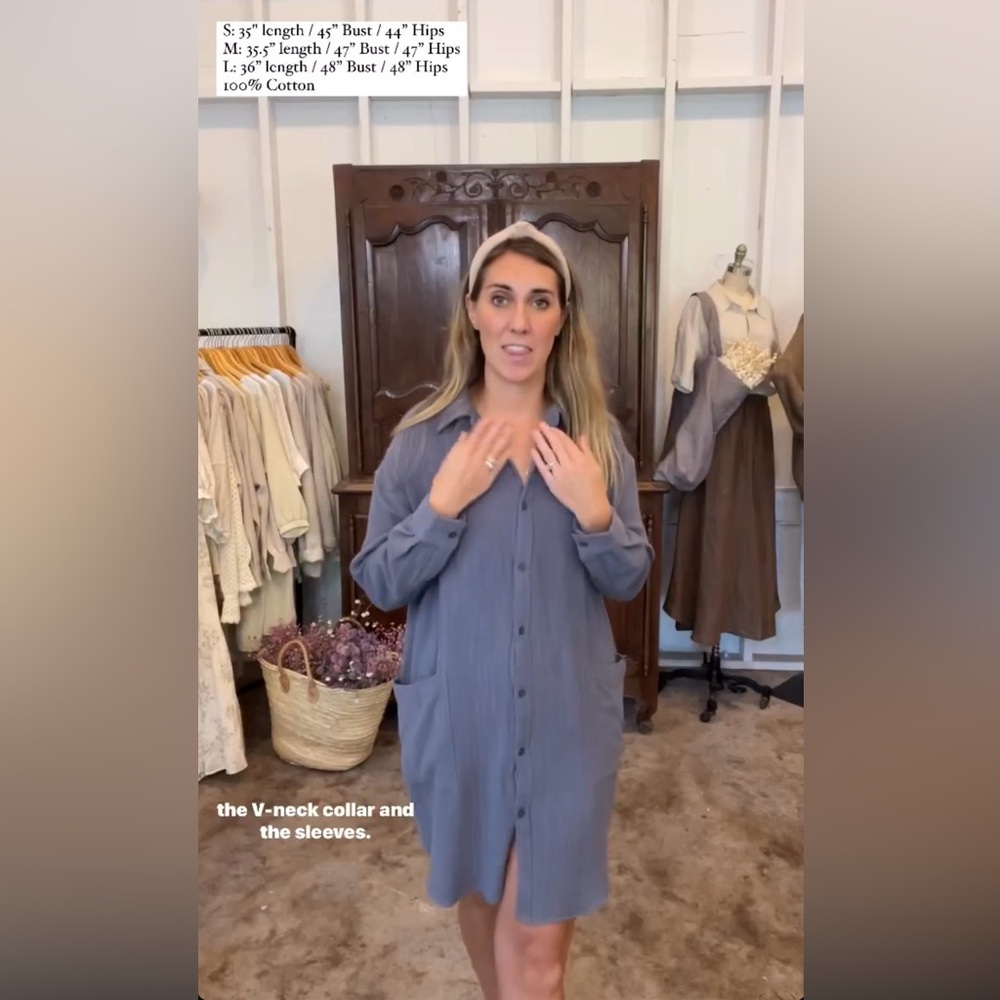Neuflora Berkeley 100% Cotton Shirt Dress